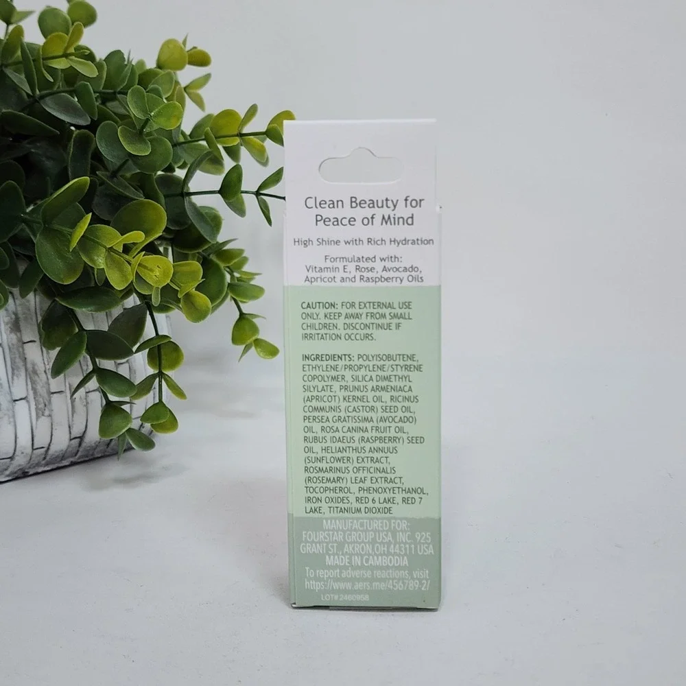 B-Pure Clean Beauty Lip Jelly, Vegan Cruelty Free Lip Gloss - Orchid